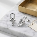 wholesale 925 Sterling Silver Modern Geometric  Earrings with Triple Sphere Stud Design-0-2
