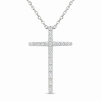 wholesale 925 Sterling Silver Moissanite Cross Pendant Necklace With Chain For Women-