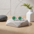 wholesale 925 Sterling Silver Elegant Green Gemstone Ring with CZ Accents in  Band-0-2