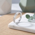 wholesale 925 Sterling Silver Elegant  Ring With Cz-accented Square Patterns-0-3