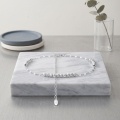 wholesale 925 Sterling Silver Elegant  Beaded Chain Anklet with Adjustable Clasp Foot Jewelry-0-1