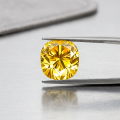Golden Cushion-shaped Moissanite-0-2