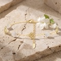 wholesale 925 Sterling Silver Elegant Mother-of-pearl Clover Charm Bracelet For Women-0-2