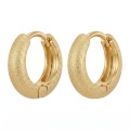wholesale 925 Sterling Silver Textured  Hoop Earring with Hinge Closure-0-0