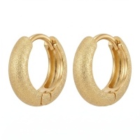 wholesale 925 Sterling Silver Textured  Hoop Earring with Hinge Closure-undefined