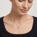 wholesale 925 Sterling Silver Moissanite Cross Pendant Necklace For Women Men-0-5