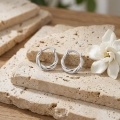 wholesale 925 Sterling Silver Twisted Hoop Earrings For Women Polished Finish-0-1