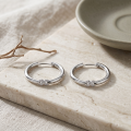 wholesale 925 Sterling Silver Elegant  Hoop Earring with CZ Accent-0-2