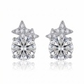 wholesale 925 Sterling Silver Moissanite Star Stud Earrings For Women-0-0