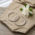 wholesale 925 Sterling Silver Elegant Twisted  Bangle with Hammered Texture and Adjustable Clasp-0-3
