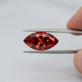 Garnet-red Marquise-shaped Moissanite-0-2