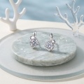 wholesale 925 Sterling Silver Mermaid Tail Moissanite Stud Earrings For Women-0-1