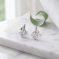 wholesale 925 Sterling Silver Mermaid Tail Moissanite Stud Earrings For Women-0-3