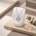 wholesale 925 Sterling Silver Moissanite Butterfly Round Halo Pendant Necklace For Women-0-2