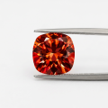 Garnet-red Cushion-shaped Moissanite-0-3