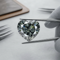 Grey Heart-shaped Moissanite-0-2