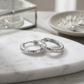 wholesale 925 Sterling Silver Bamboo Segment Hoop Earrings For Women Men-0-1