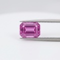 Cultivated Pink-purple Emerald Cut-0-2