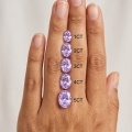 Colored Gemstone Cultivation Of Lavender Purple Oval Shape-0-2