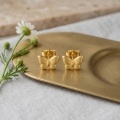 wholesale 925 Sterling Silver Gold Plated Butterfly Stud Earrings For Women Girls-0-4