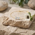 wholesale 925 Sterling Silver Elegant Gold Heart Cz Cross Bracelet-0-2