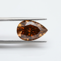 Coffee-colored Teardrop Moissanite-0-2