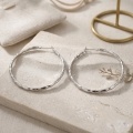 wholesale 925 Sterling Silver Elegant Twisted  Bangle with Hammered Texture and Adjustable Clasp-0-2