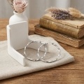 wholesale 925 Sterling Silver Twisted Rope Design  Hoop Earring with Hinged Clasp-0-1