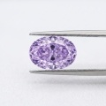 Colored Gemstone Cultivation Of Lavender Purple Oval Shape-0-3