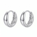 wholesale 925 Sterling Silver Smooth Polished Hoop Earrings For Women-0-0