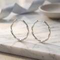 wholesale 925 Sterling Silver Elegant Twisted  Branch Ring with Organic Wave Design-0-3