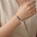 wholesale 925 Sterling Silver Elegant Pearl And Lapis Lazuli S925 Gilded Rope Chain Bracelet-0-3