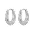 wholesale 925 Sterling Silver Twisted Rope Hoop Earrings For Women-0-0