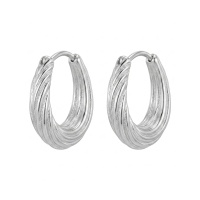 wholesale 925 Sterling Silver Twisted Rope Hoop Earrings For Women-undefined