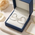 wholesale 925 Sterling Silver  Heart-Shaped Twisted Rope Hoop Earring-0-1
