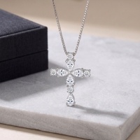 wholesale 925 Sterling Silver Moissanite Cross Pendant Necklace For Women Men-