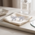 wholesale 925 Sterling Silver Moissanite Bow Stud Earrings For Women-0-2