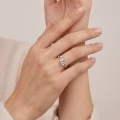 wholesale 925 Sterling Silver Marquise Cubic Zirconia Pave Adjustable Ring For Women-0-4
