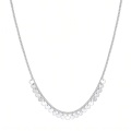 wholesale 925 Sterling Silver Sterling  Delicate Chain Necklace With Adjustable Length And Circular Pendants-0-0