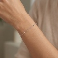 wholesale 925 Sterling Silver Elegant  Sterling  Beaded Chain Anklet For Women – Classic Foot Jewelry-0-3