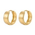 wholesale 925 Sterling Silver Gold Plated Brushed Wide Hoop Earrings For Women-0-0