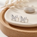 wholesale 925 Sterling Silver Butterfly Stud Earrings For Women Girls-0-4