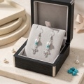 wholesale 925 Sterling Silver Elegant  Drop Earrings with Pearl, Turquoise Bead, and Twisted Wire Bow-0-1