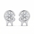 wholesale 925 Sterling Silver Cat Moissanite Stud Earrings For Women-0-0