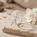 wholesale 925 Sterling Silver Elegant  Floral Ring With Central Cz Accent-0-1
