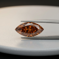 Coffee-colored Marquise-shaped Moissanite-0-2