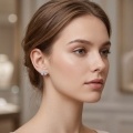 wholesale 925 Sterling Silver Moissanite Bow Stud Earrings For Women-0-3