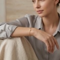 wholesale 925 Sterling Silver Gold Plated White Pearl Paperclip Chain Bracelet For Women-0-3