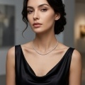 wholesale 925 Sterling Silver Tennis Necklace Cubic Zirconia Iced Out Chain Necklace For Men Women-0-3