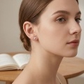 wholesale 925 Sterling Silver Heart Stud Earrings For Women Girls-0-3